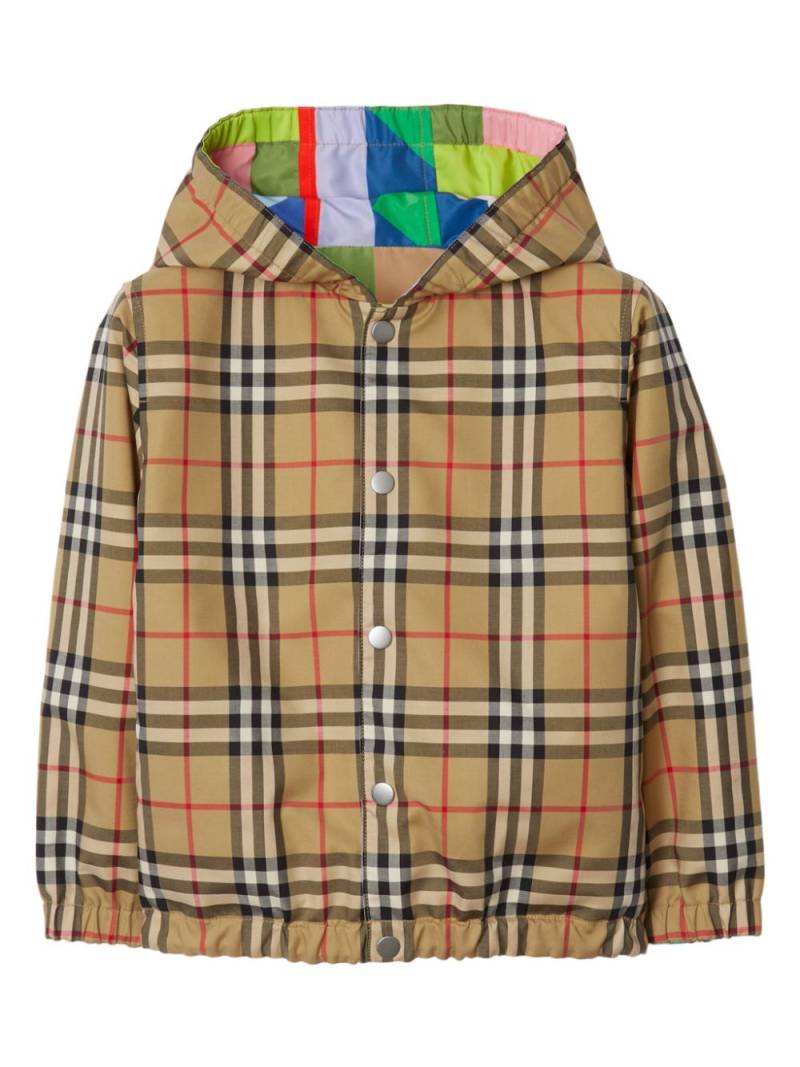 Burberry Kids Vintage Check reversible bomber jacket - Brown von Burberry Kids