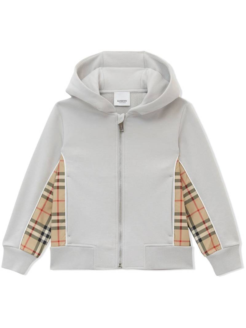 Burberry Kids Vintage Check zip-front hoodie - Grey von Burberry Kids