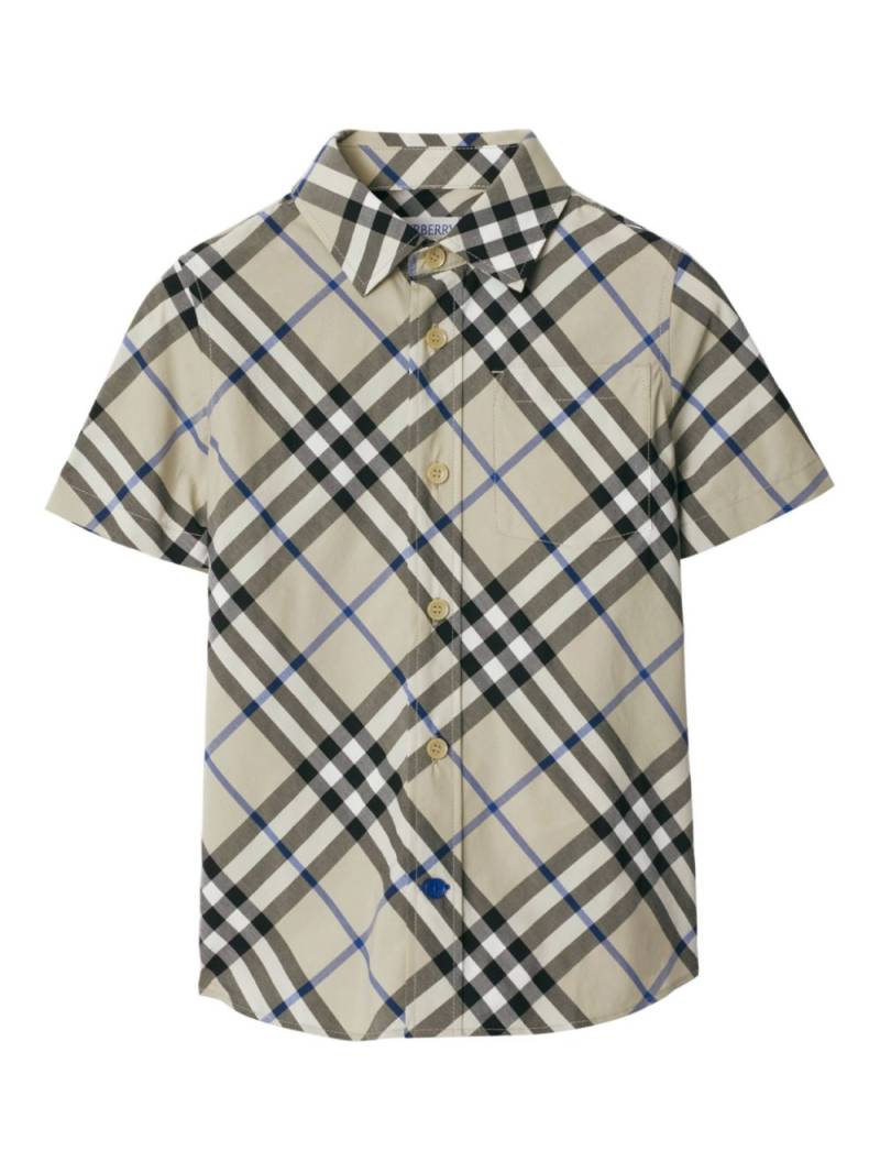 Burberry Kids Vintage check-pattern cotton shirt - Neutrals von Burberry Kids