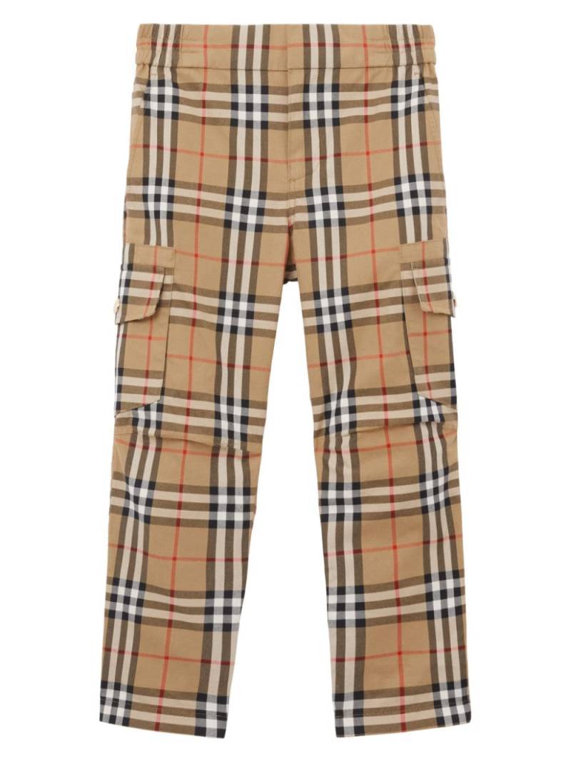 Burberry Kids Vintage-check straight-leg trousers - Neutrals von Burberry Kids