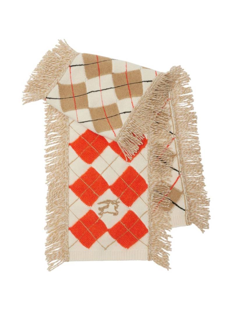 Burberry Kids argyle scarf - Neutrals von Burberry Kids