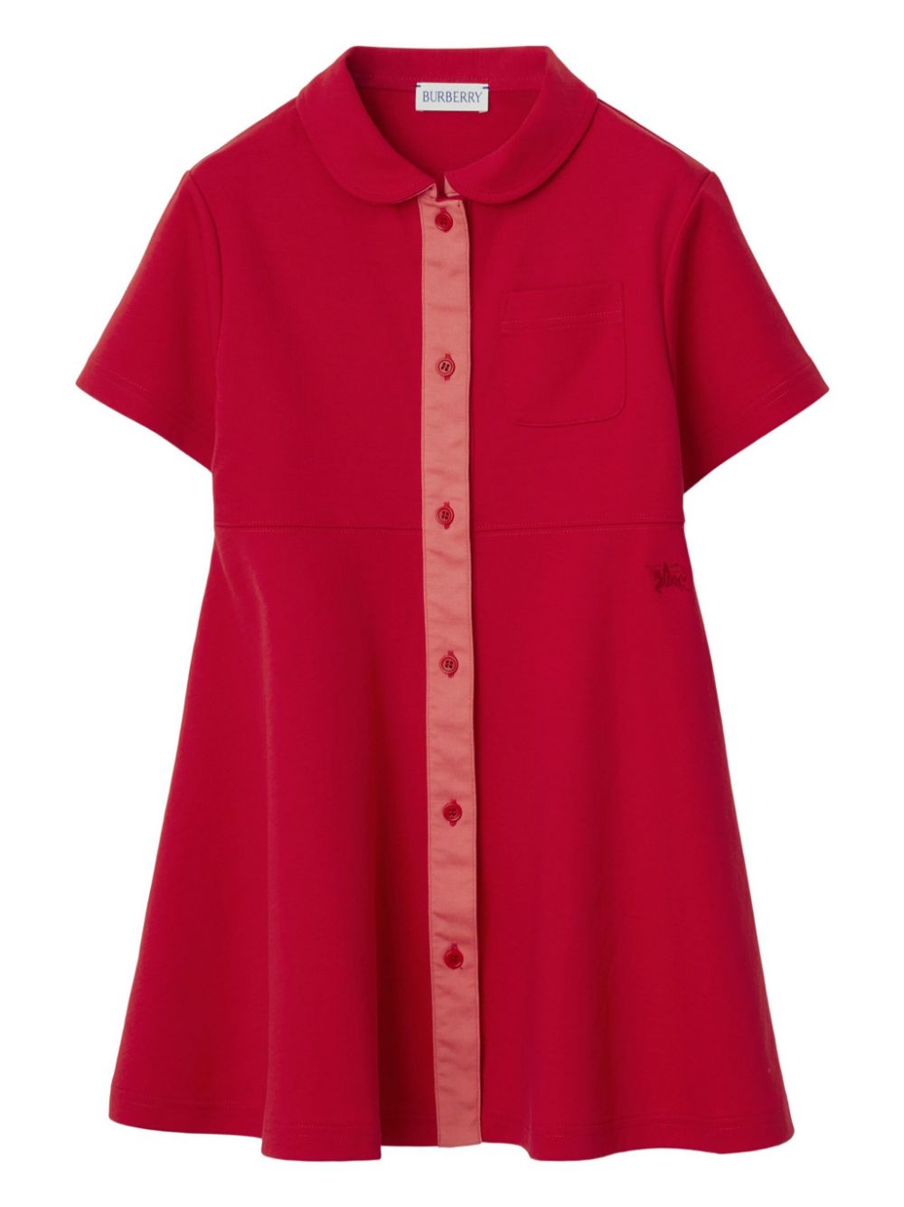 Burberry Kids button-fastening short-sleeve dress - Red von Burberry Kids