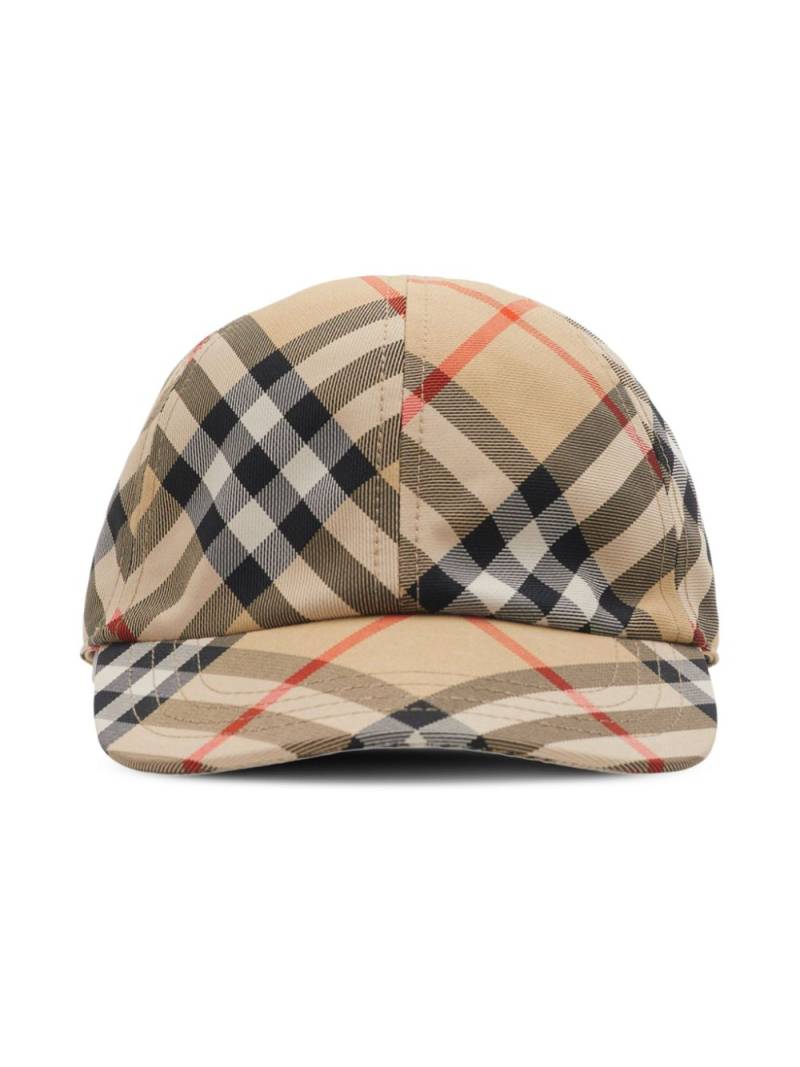 Burberry Kids check baseball cap - Neutrals von Burberry Kids