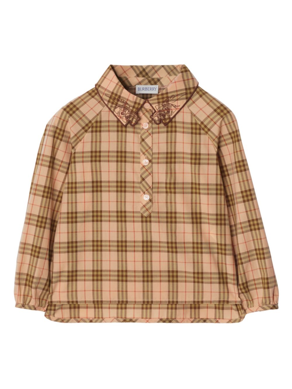 Burberry Kids check cotton shirt - Neutrals von Burberry Kids