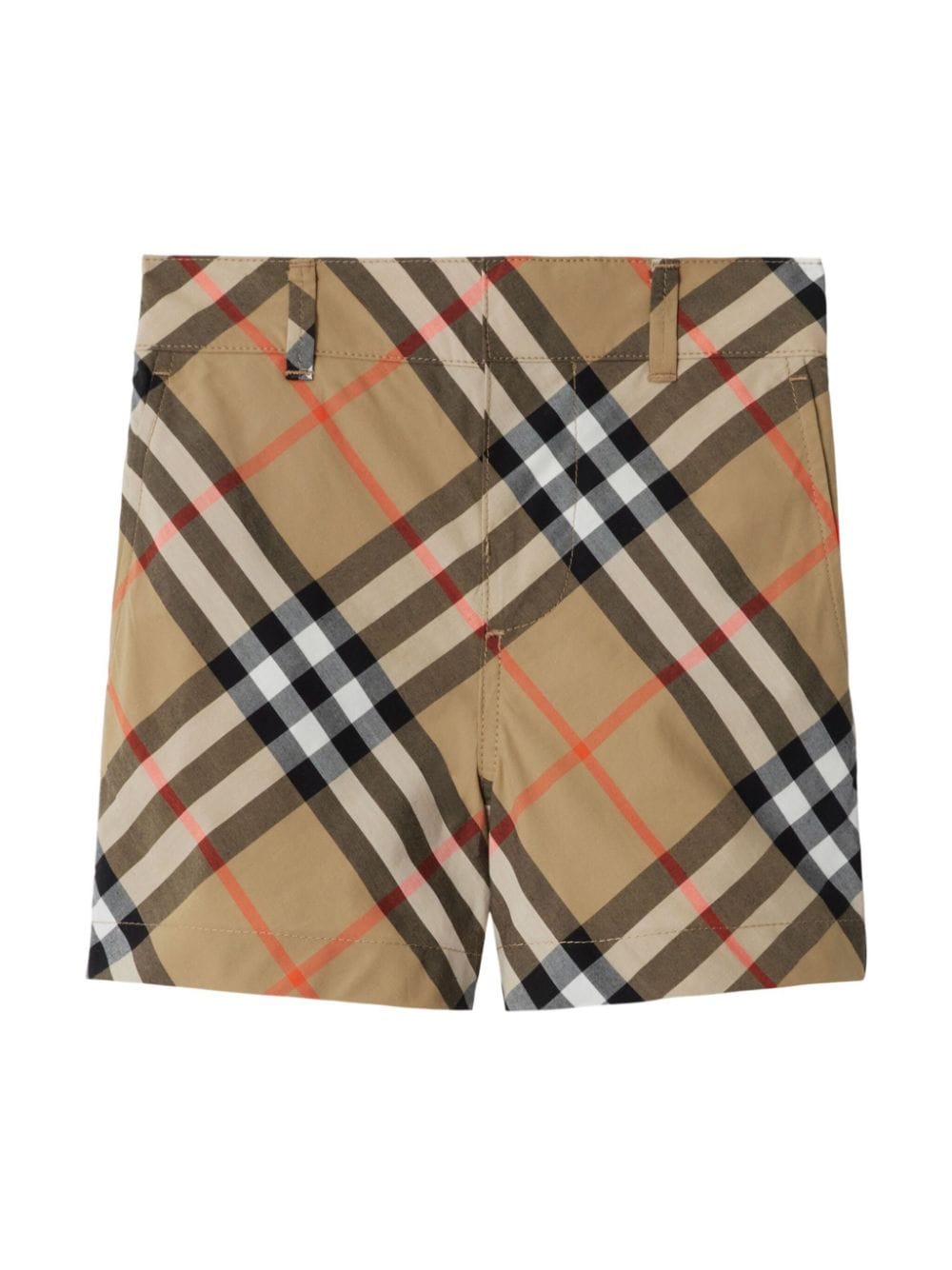 Burberry Kids check cotton shorts - Neutrals von Burberry Kids