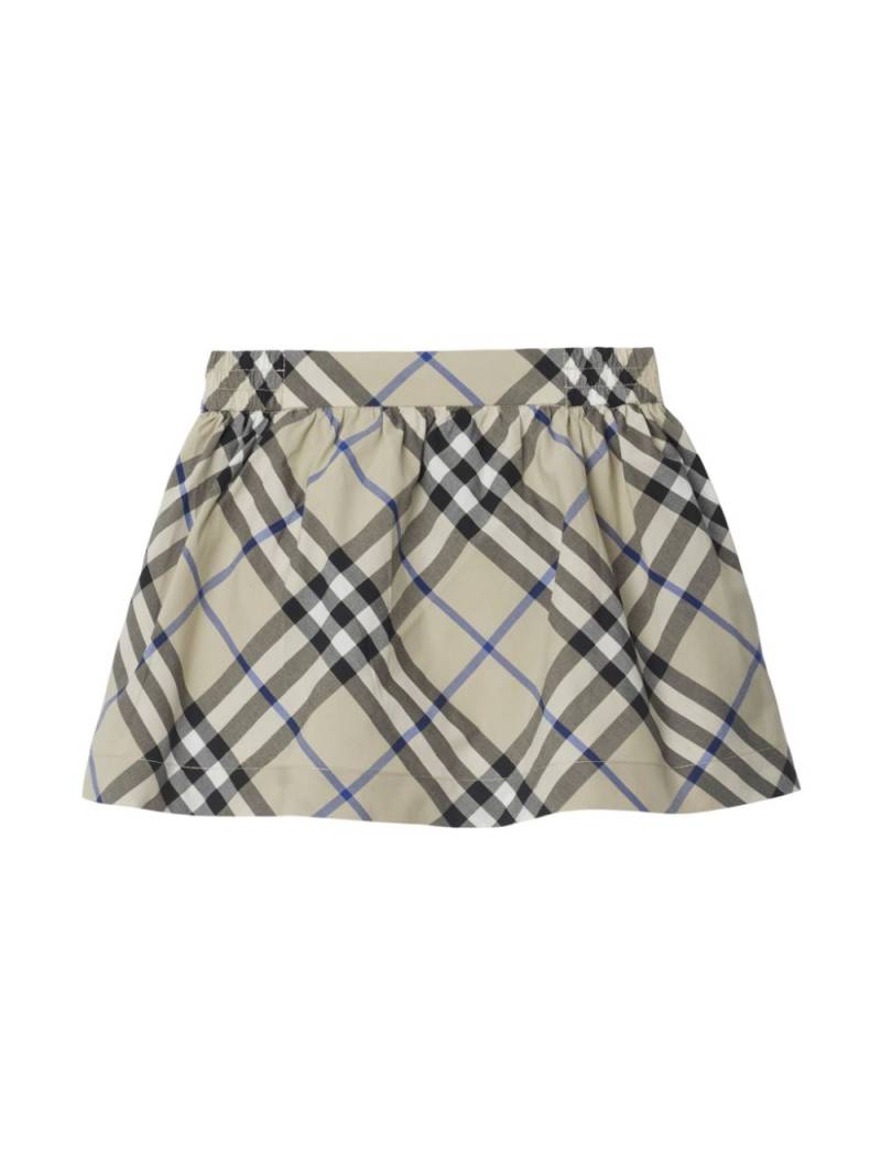 Burberry Kids check cotton skirt - Neutrals von Burberry Kids