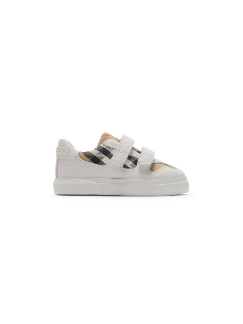 Burberry Kids check-pattern trainers - White von Burberry Kids