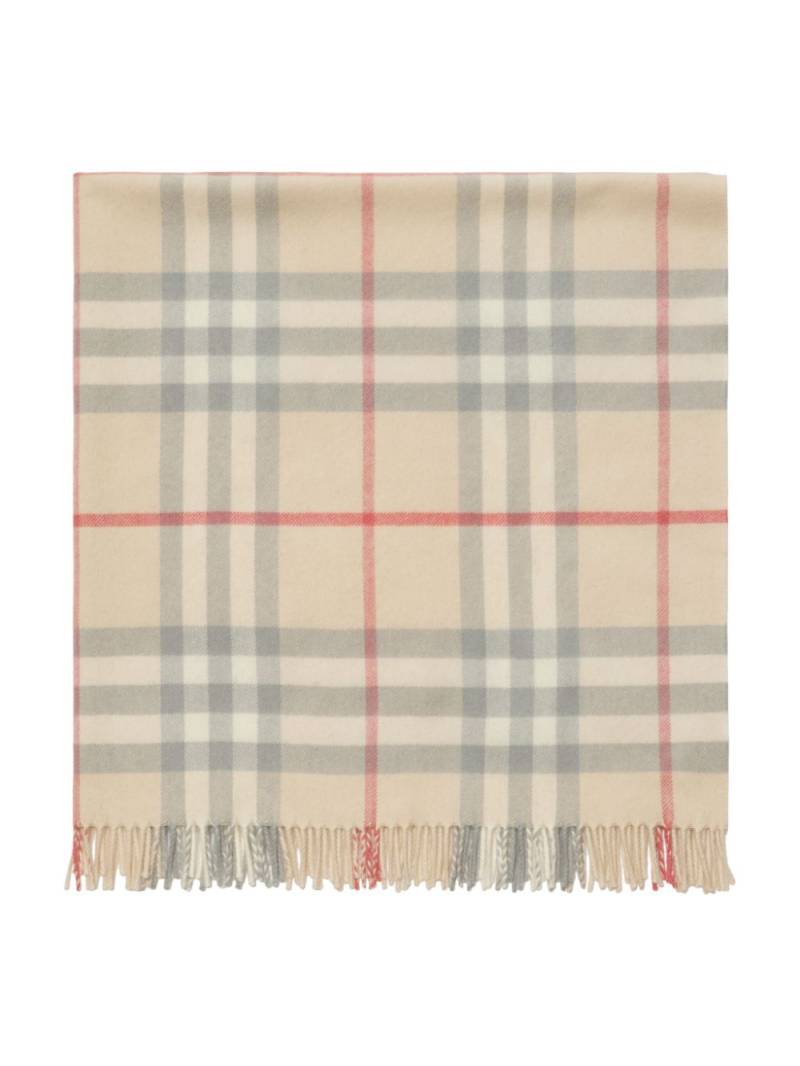 Burberry Kids check pattern baby blanket - Neutrals von Burberry Kids