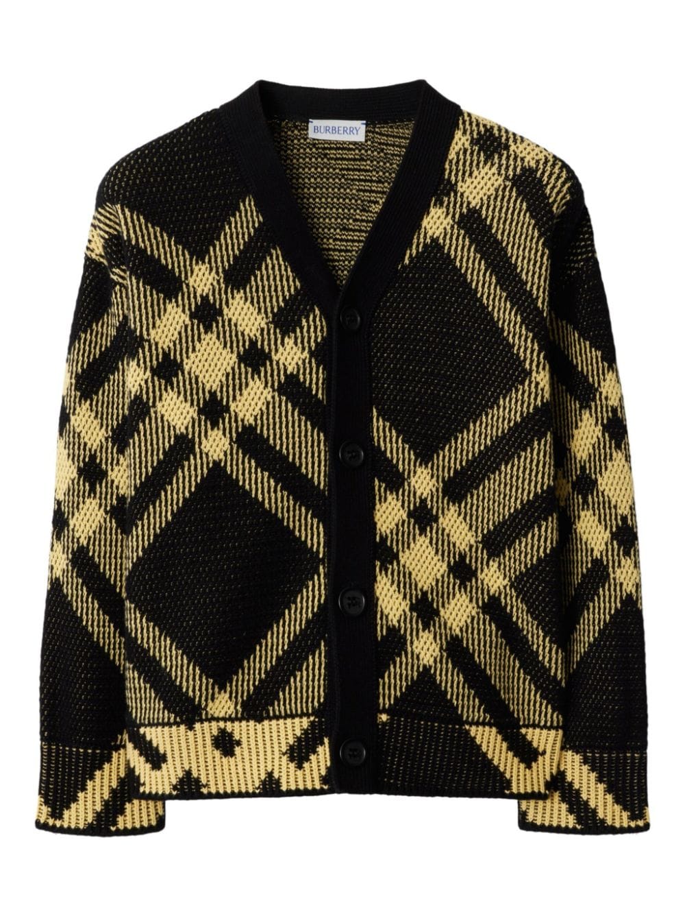 Burberry Kids check-pattern cotton cardigan - Black von Burberry Kids