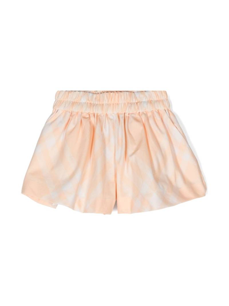 Burberry Kids check-pattern cotton skirt - Orange von Burberry Kids