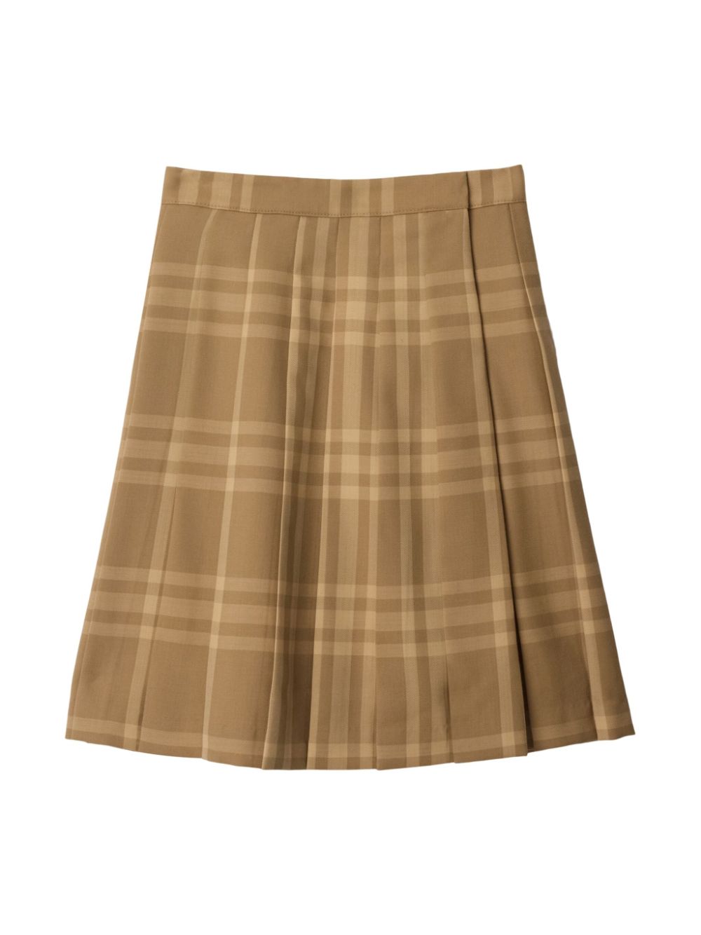 Burberry Kids check-pattern pleated skirt - Neutrals von Burberry Kids