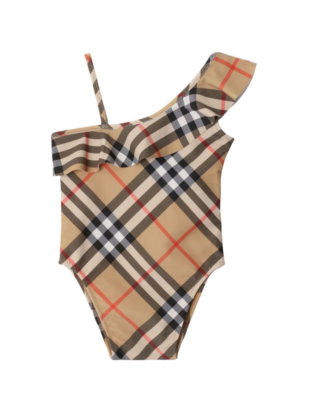 Burberry Kids check pattern swimsuit - Neutrals von Burberry Kids