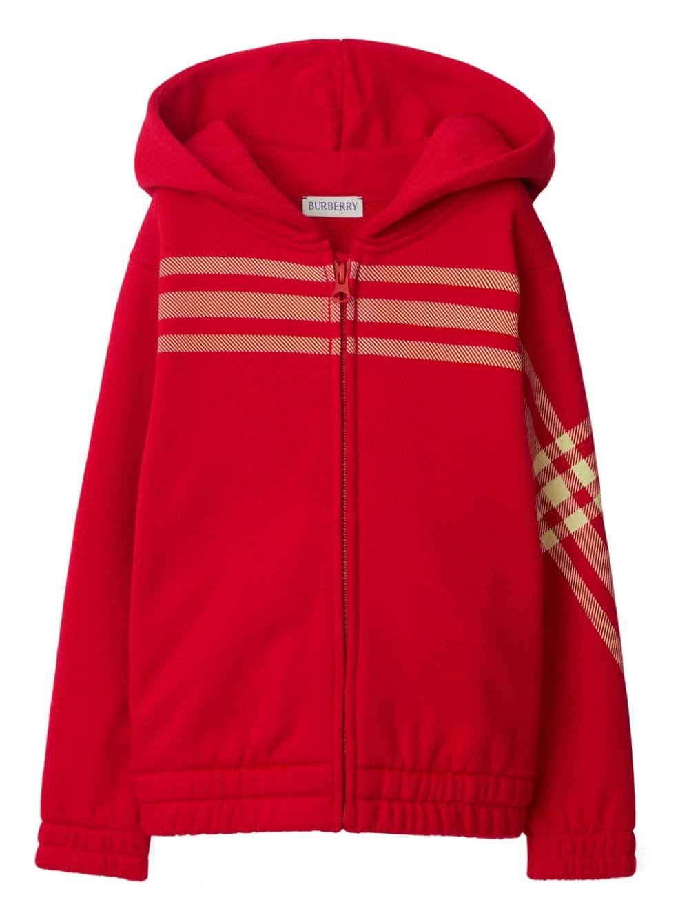 Burberry Kids check-print cotton hoodie - Red von Burberry Kids