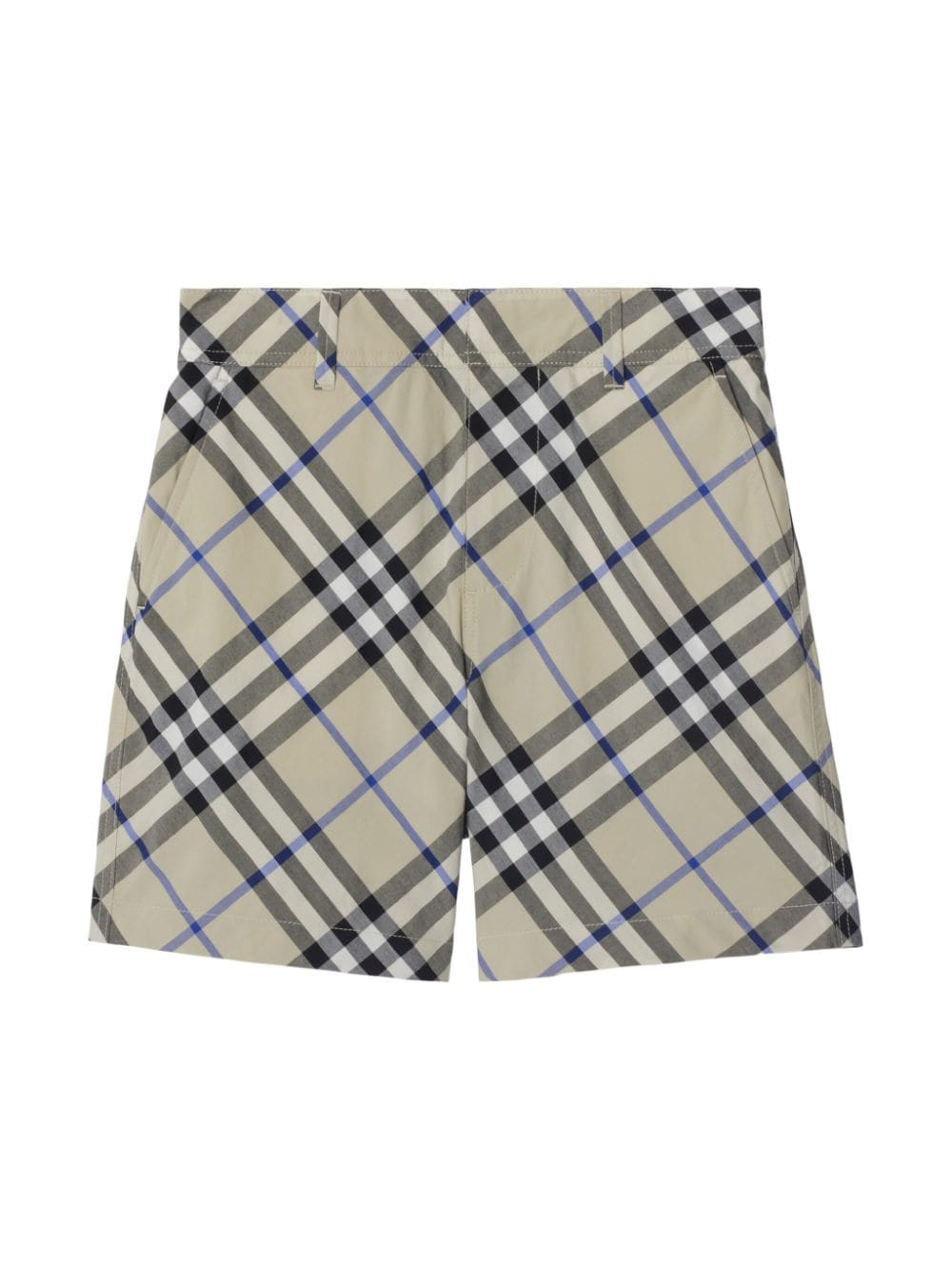 Burberry Kids check-print cotton shorts - Grey von Burberry Kids