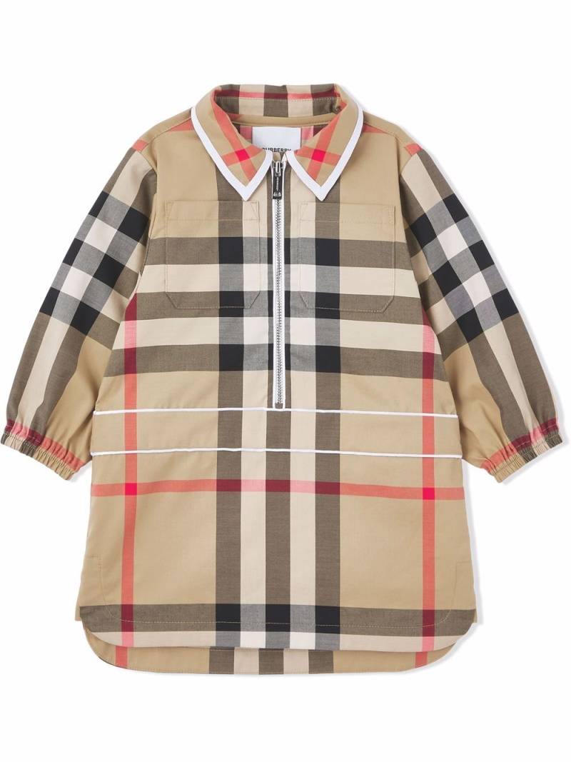 Burberry Kids check-print dress - Neutrals von Burberry Kids