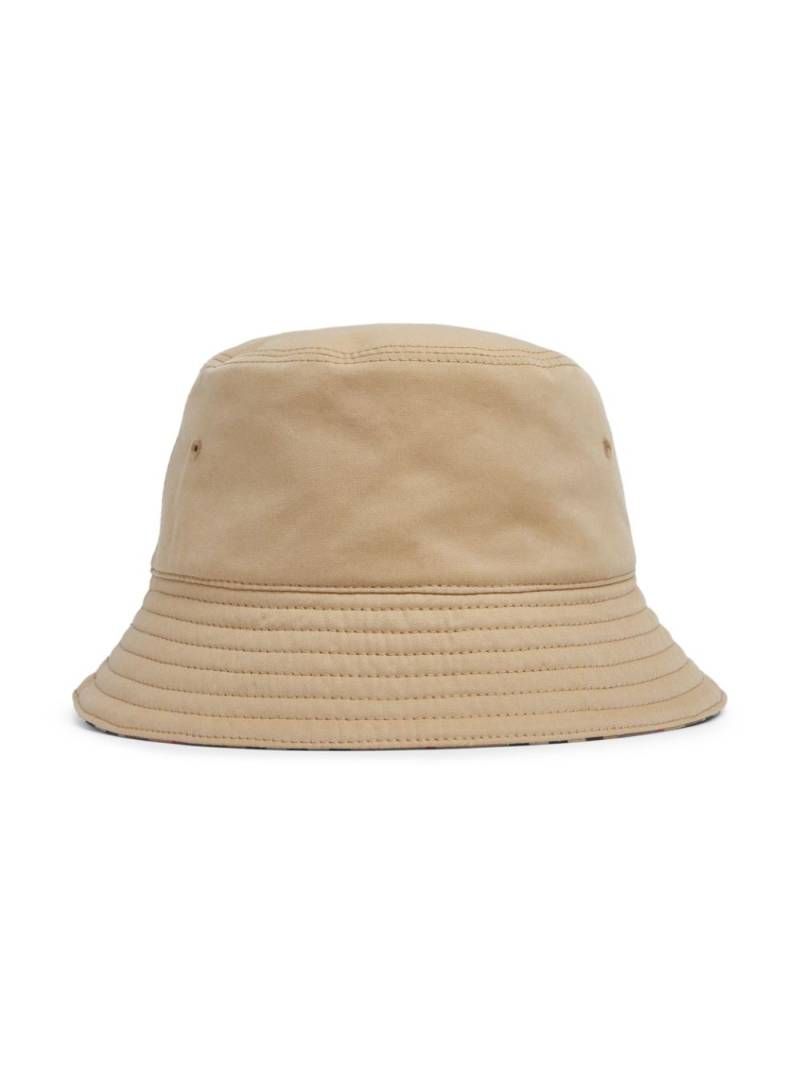 Burberry Kids check-print reversible bucket hat - Neutrals von Burberry Kids