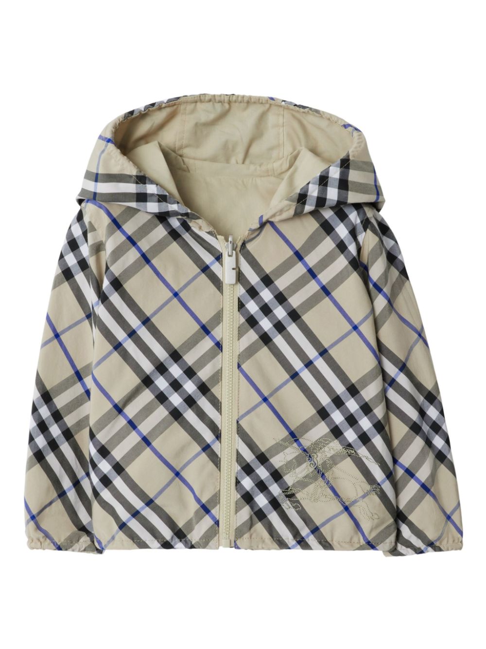 Burberry Kids check-print reversible jacket - Neutrals von Burberry Kids