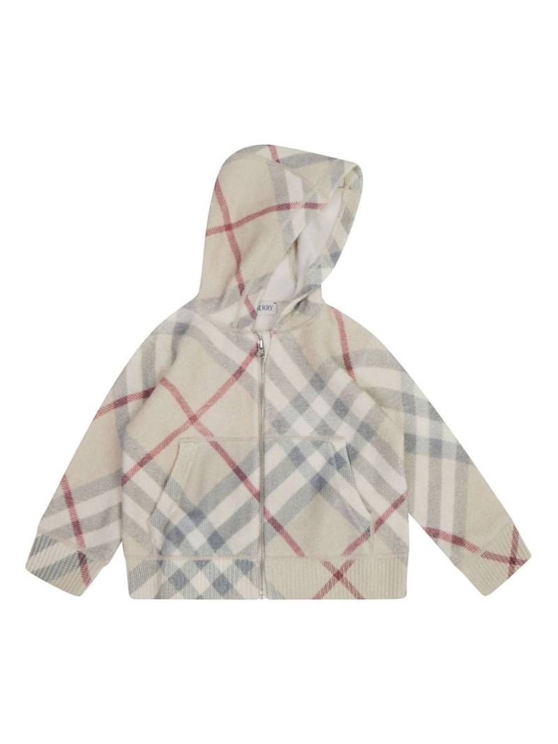 Burberry Kids check-print wool jacket - Neutrals von Burberry Kids