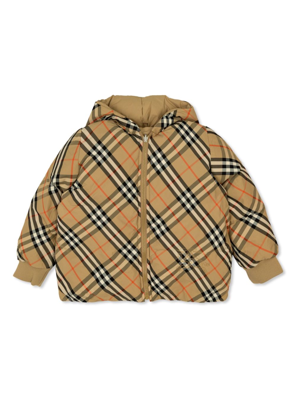 Burberry Kids check reversible jacket - Neutrals von Burberry Kids