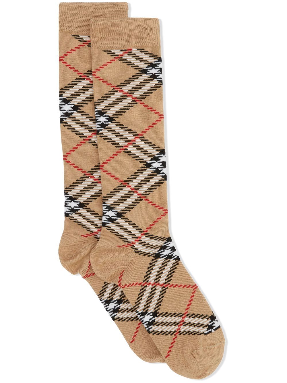 Burberry Kids checked cotton-blend socks - Brown von Burberry Kids