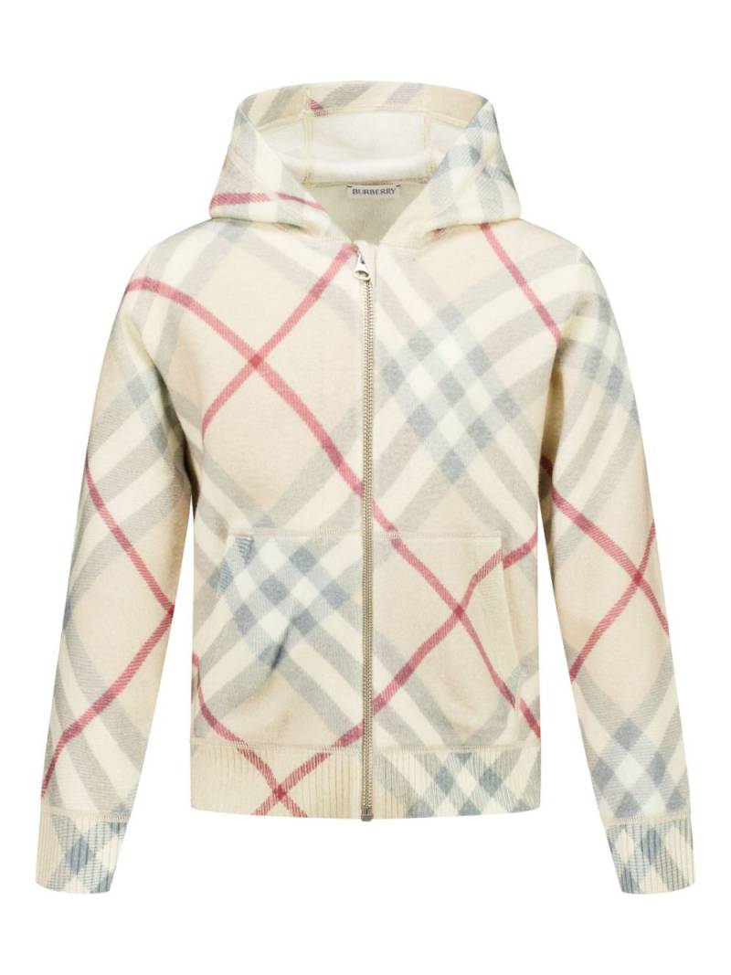 Burberry Kids checked hoodie - Neutrals von Burberry Kids