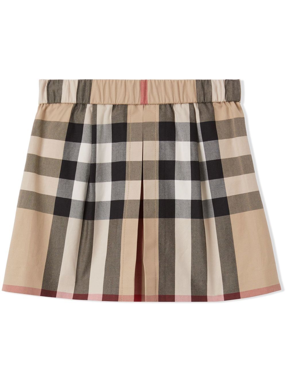 Burberry Kids checked pleated cotton skirt - Neutrals von Burberry Kids