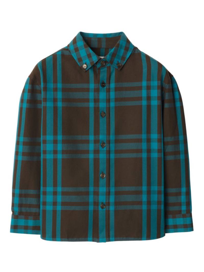 Burberry Kids checked shirt - Brown von Burberry Kids