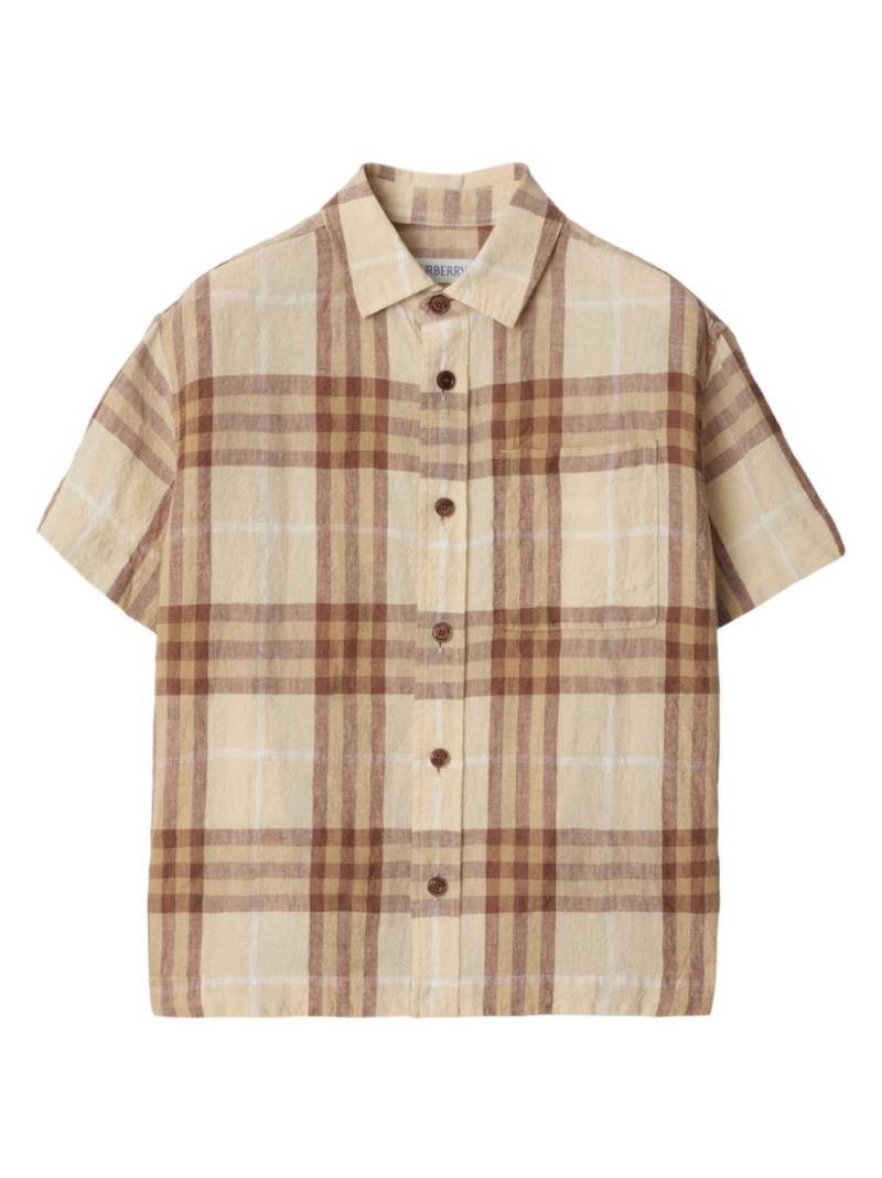 Burberry Kids checked shirt - Neutrals von Burberry Kids