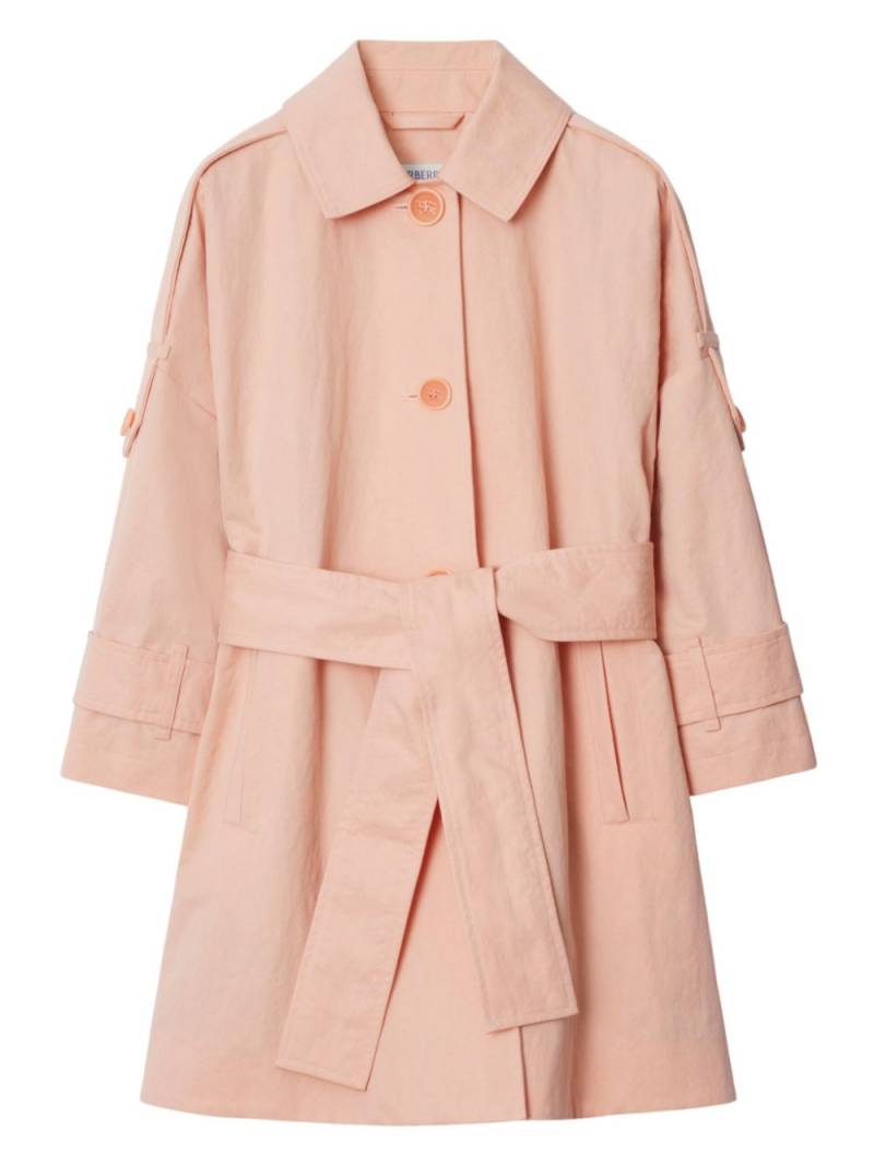 Burberry Kids cotton car coat - Pink von Burberry Kids