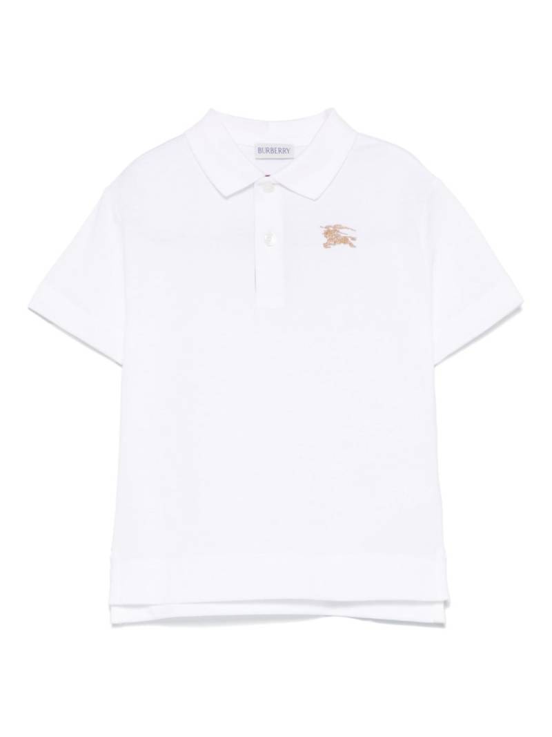 Burberry Kids cotton polo shirt - White von Burberry Kids