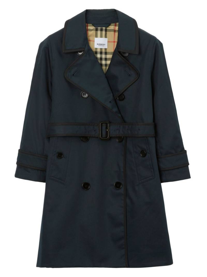 Burberry Kids double-breasted trench coat - Blue von Burberry Kids