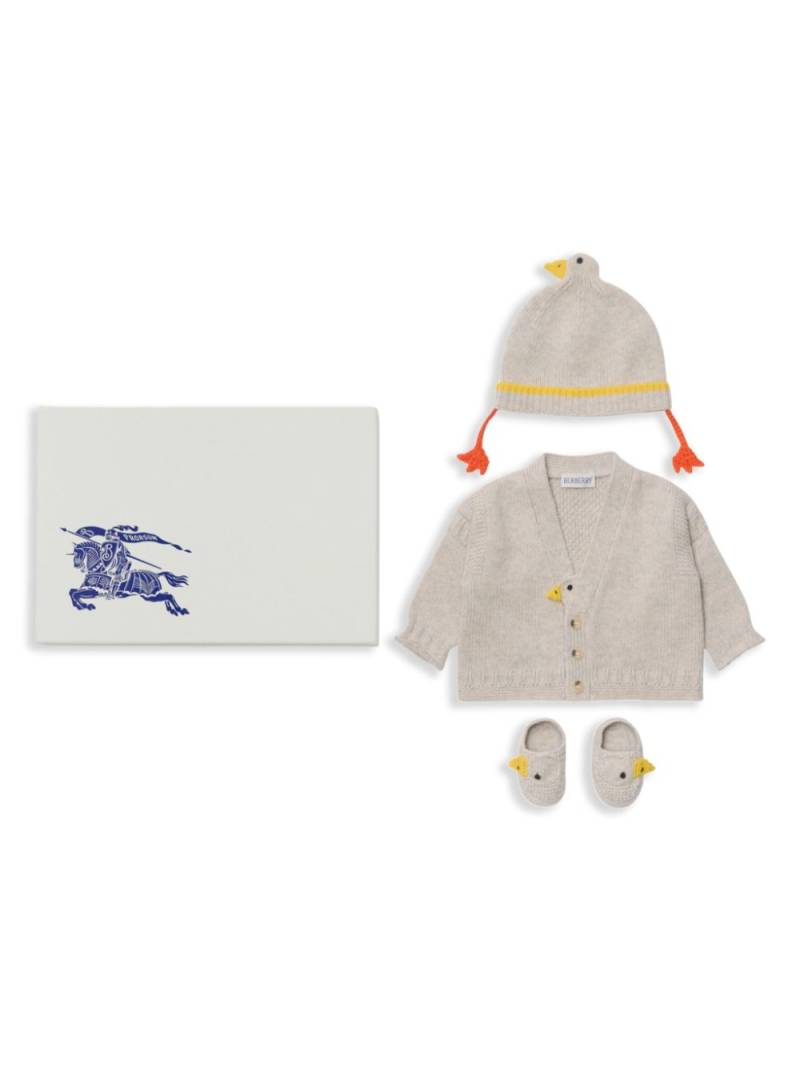 Burberry Kids duck-motif cardigan set (set of three) - Neutrals von Burberry Kids