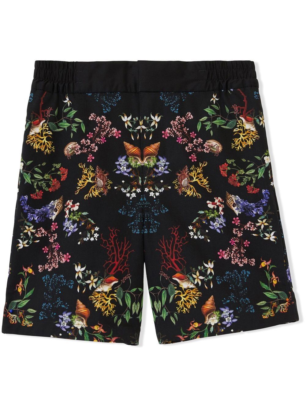 Burberry Kids floral-print cotton shorts - Black von Burberry Kids