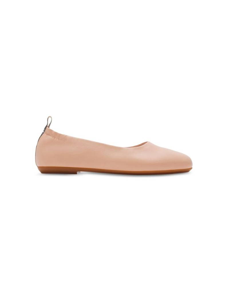 Burberry Kids leather ballerina shoes - Pink von Burberry Kids