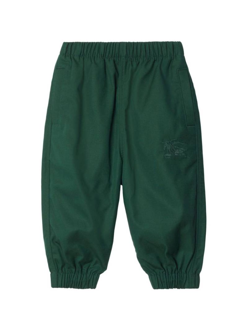 Burberry Kids logo-embroidered trousers - Green von Burberry Kids