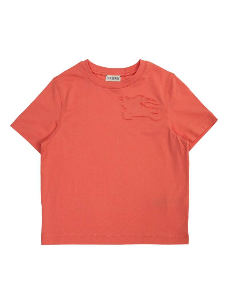 Burberry Kids logo-patch cotton T-shirt - Orange von Burberry Kids