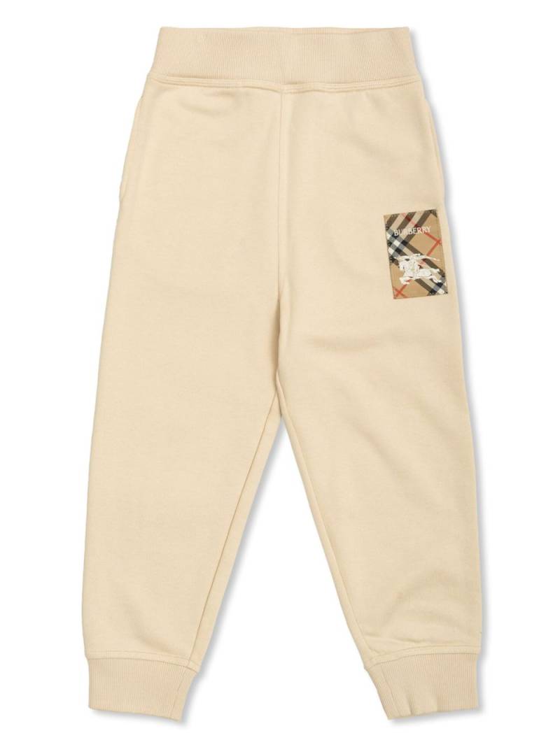 Burberry Kids logo-patch track pants - Neutrals von Burberry Kids