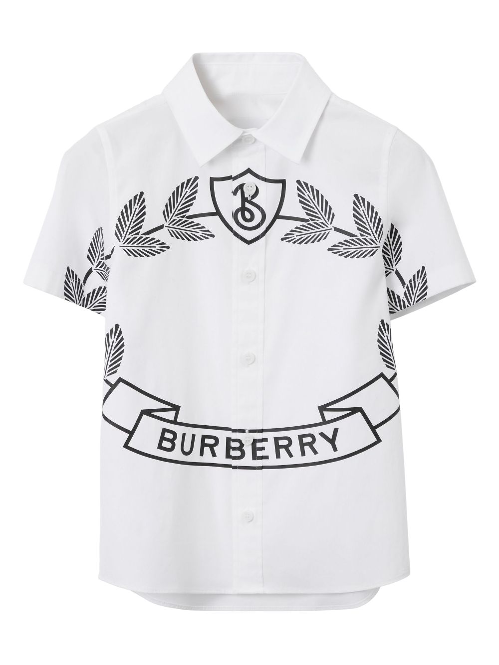 Burberry Kids logo-print cotton shirt - White von Burberry Kids