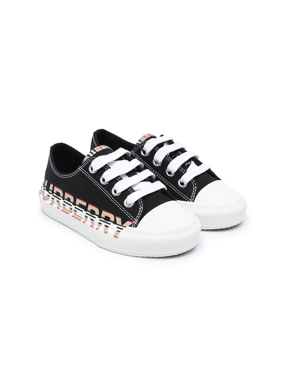 Burberry Kids logo-print low-top sneakers - Black von Burberry Kids