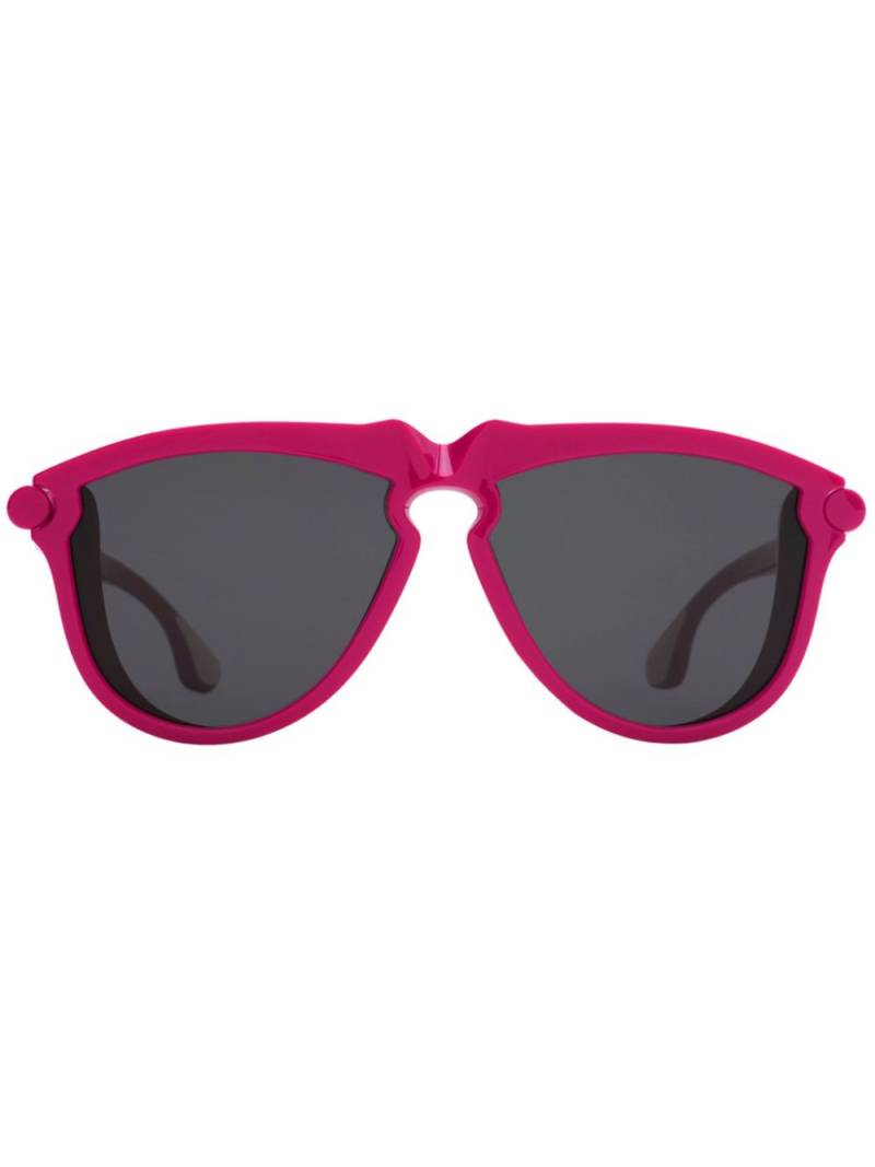 Burberry Kids logo-print navigator-frame sunglasses - Pink von Burberry Kids