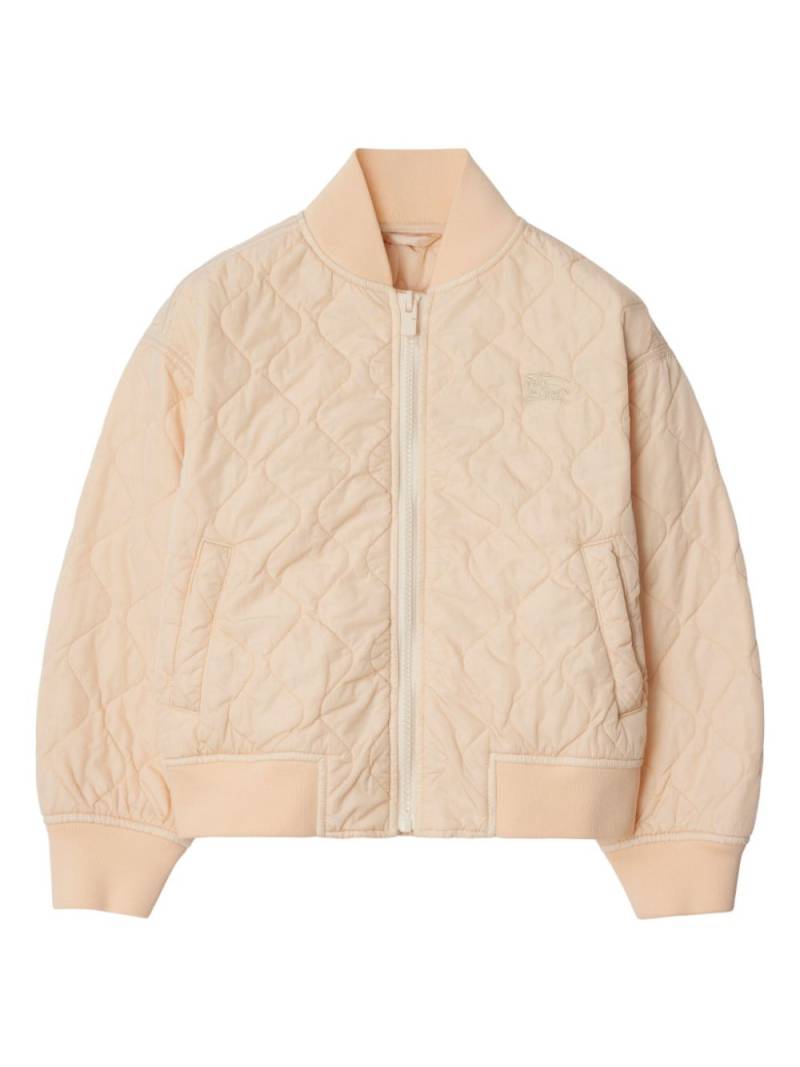 Burberry Kids quilted bomber jacket - Neutrals von Burberry Kids