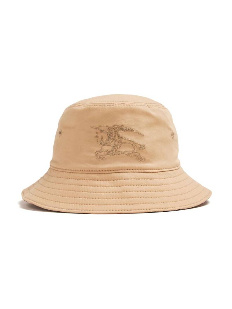 Burberry Kids reversible cotton bucket hat - Neutrals von Burberry Kids