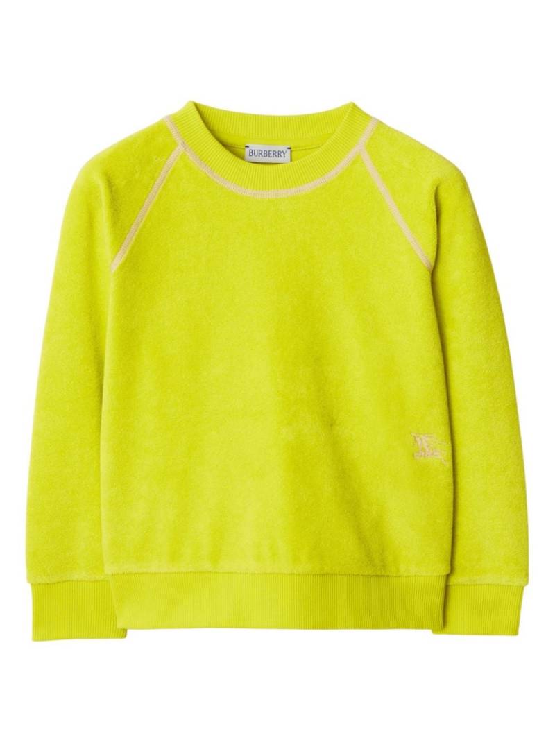 Burberry Kids ribbed-neck knitted jumper - Green von Burberry Kids