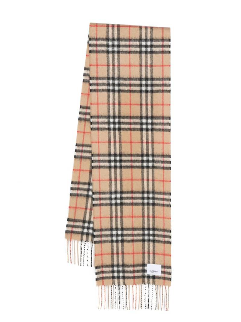 Burberry Kids Vintage Check cashmere scarf - Neutrals von Burberry Kids