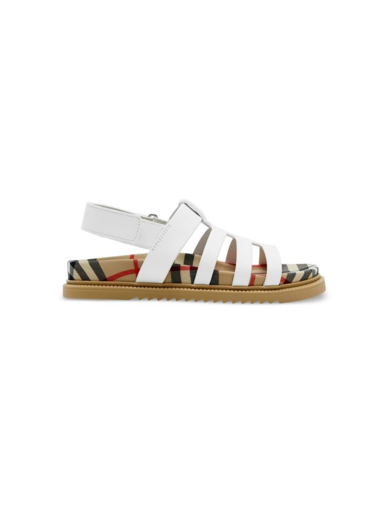 Burberry Kids touch-strap caged sandals - White von Burberry Kids