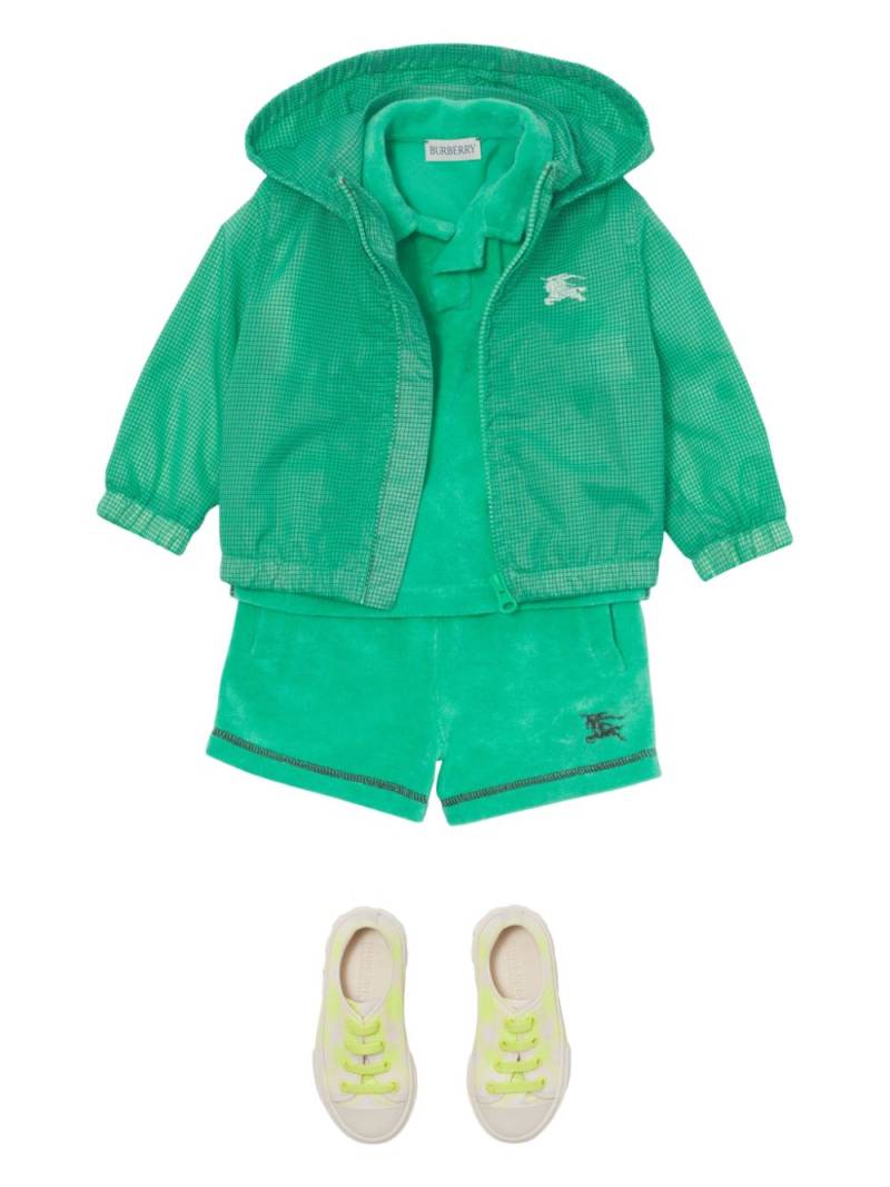 Burberry Kids windowpane-pattern jacket - Green von Burberry Kids