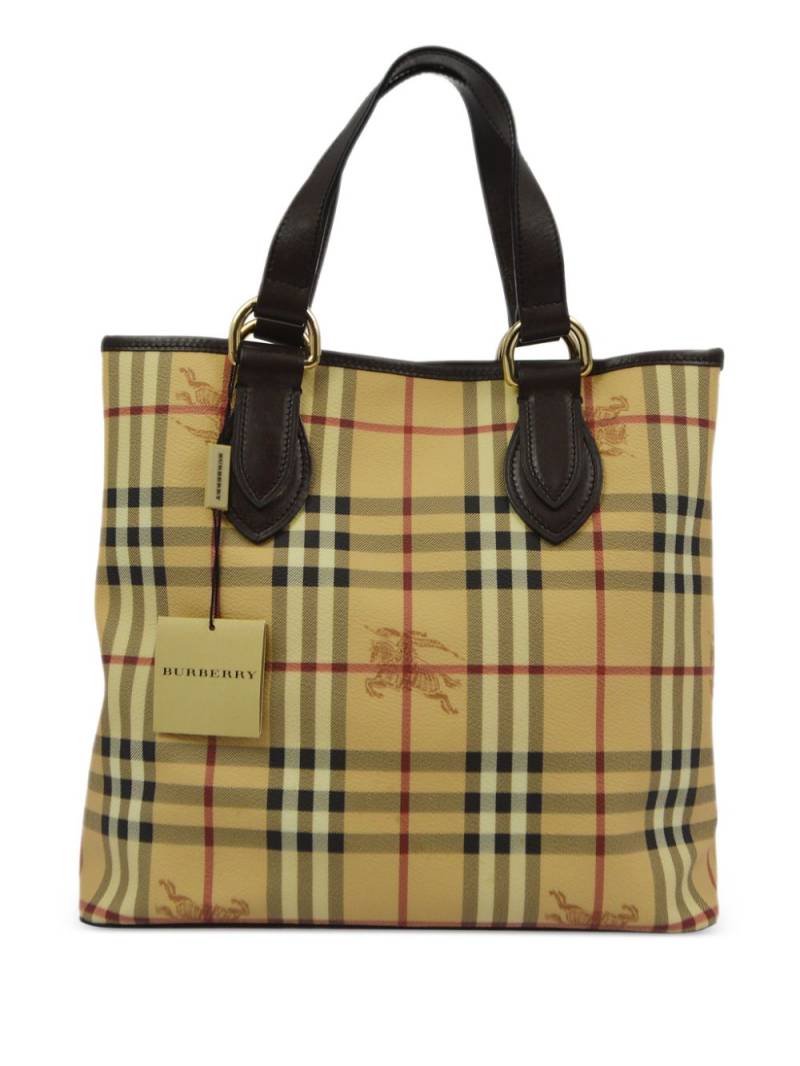 Burberry Pre-Owned 1990-2000s Haymarket Check tote bag - Neutrals von Burberry Pre-Owned