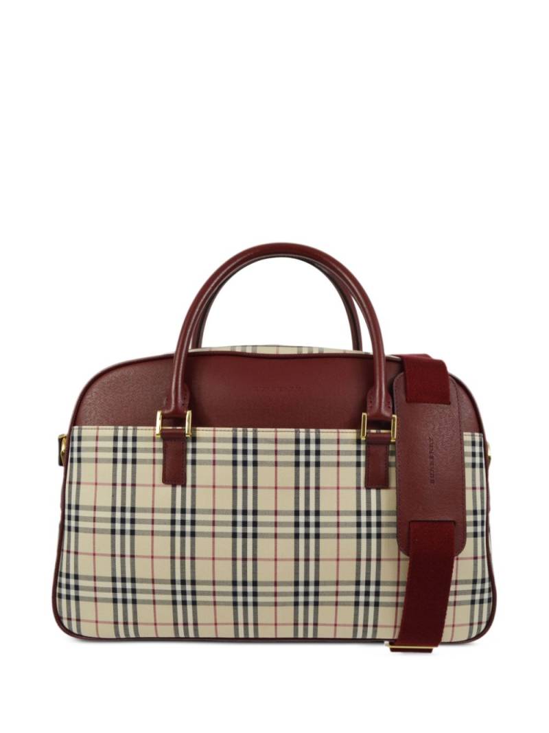 Burberry Pre-Owned 1990-2000s Vintage Check two-way bag - Neutrals von Burberry Pre-Owned