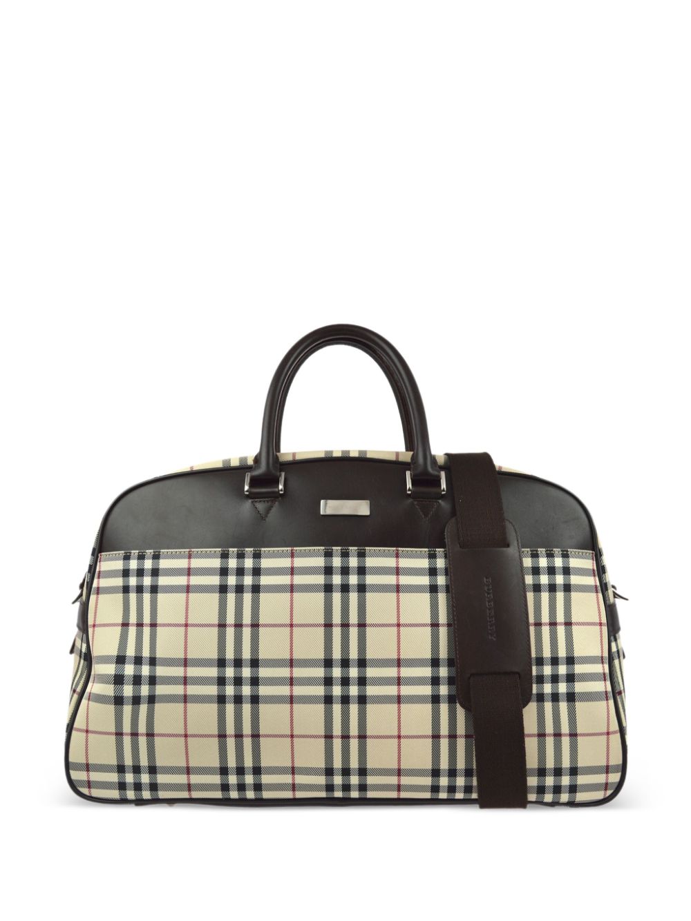 Burberry Pre-Owned 1990-2000s checked two-way duffle bag - Brown von Burberry Pre-Owned