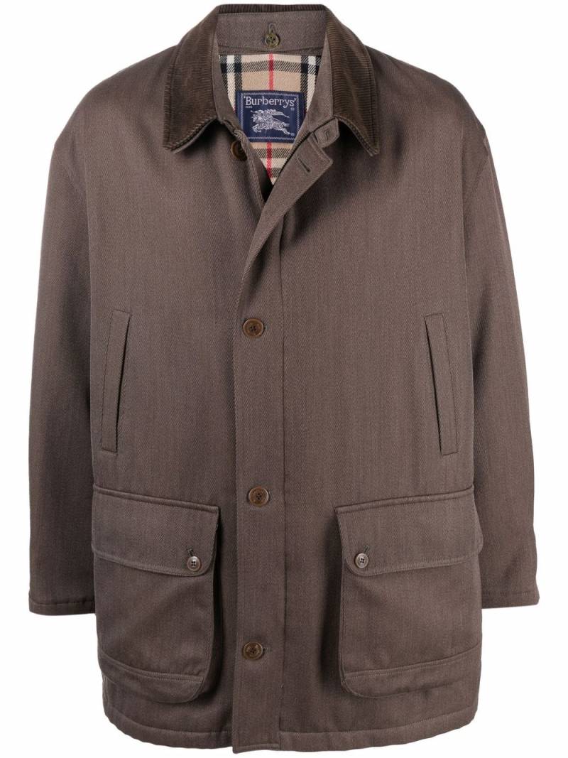 Burberry Pre-Owned 1990s single-breasted coat - Brown von Burberry Pre-Owned